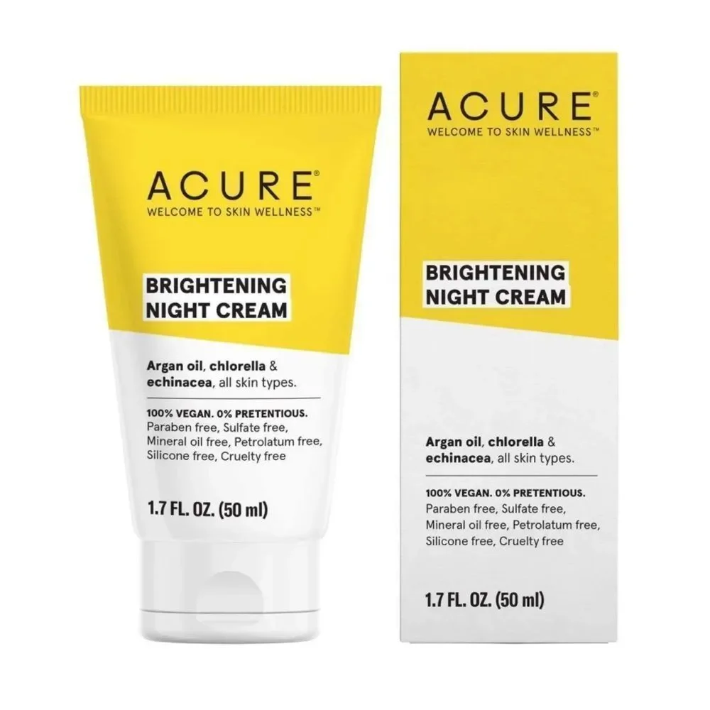 $12❤️🔥 LAST 1! ACURE Brightening Night Cream 🌙 ✨ NEW Clean Beauty Moisturizer - Picture 4 of 5